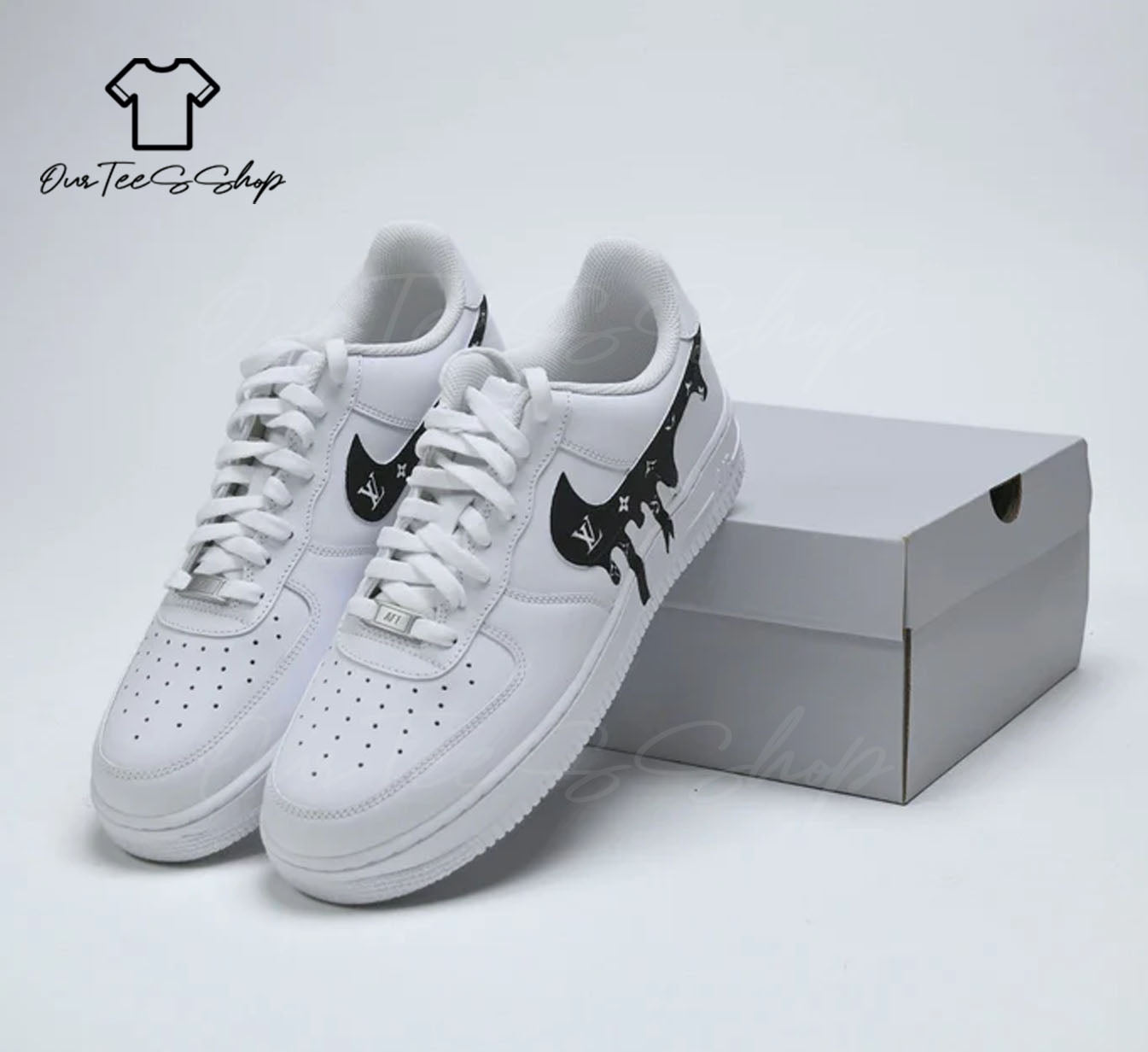 Custom LV Drip Air Force 1 Sneakers