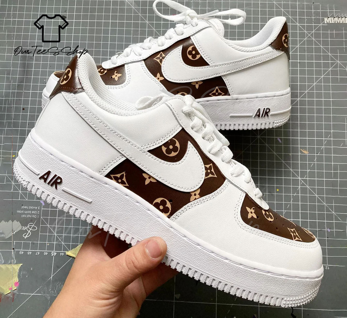Custom LV Air Force 1 Sneakers