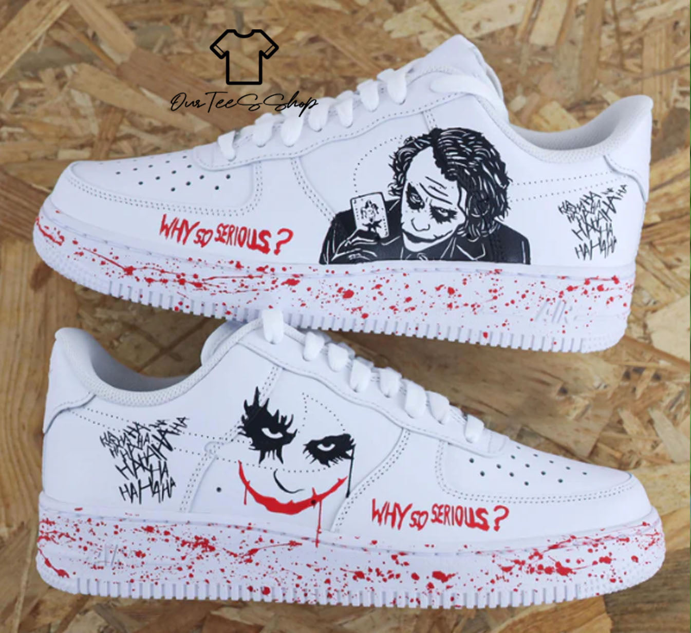Custom Air Force 1 Why So Serious Sneakers
