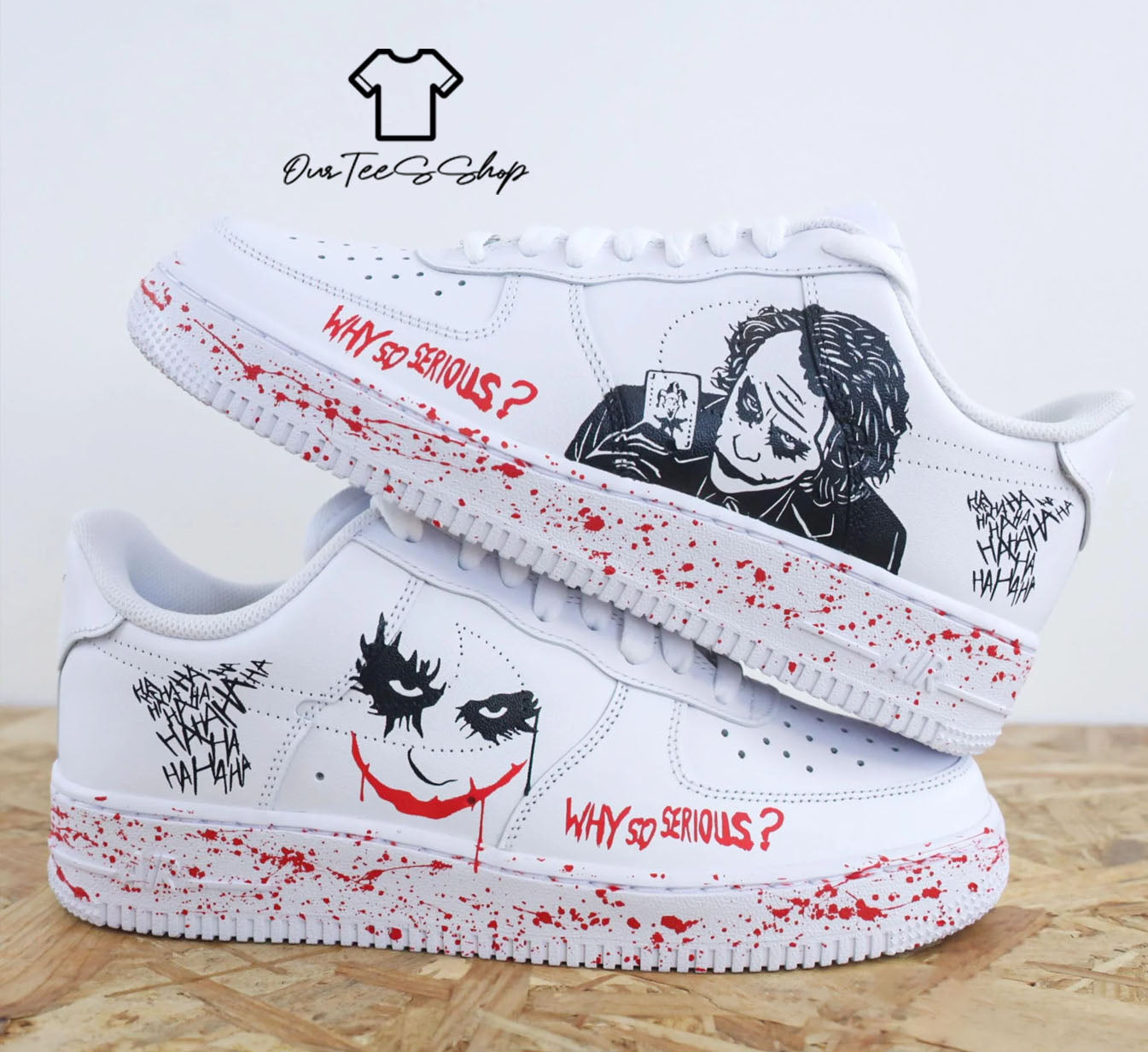 Custom Air Force 1 Why So Serious Sneakers