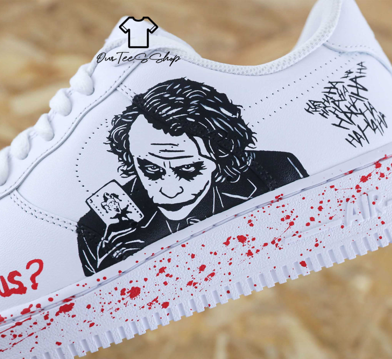 Custom Air Force 1 Why So Serious Sneakers