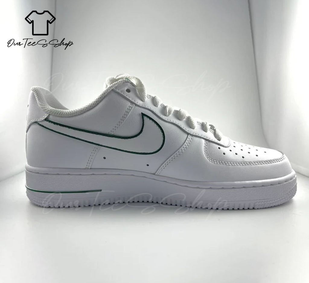 Custom Shamrock Air Force 1 Sneakers