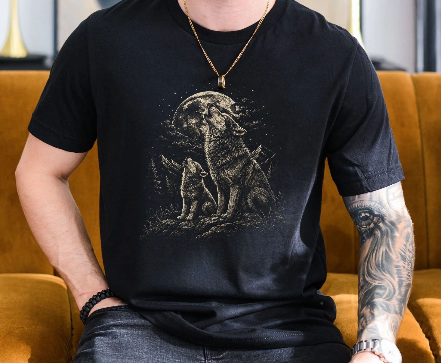 Mother and Cub Howl Wolf Shirt, Wolf Lover Gift