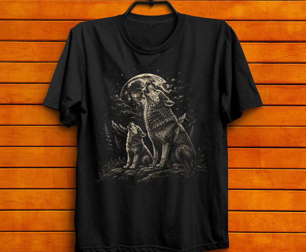 Mother and Cub Howl Wolf Shirt, Wolf Lover Gift