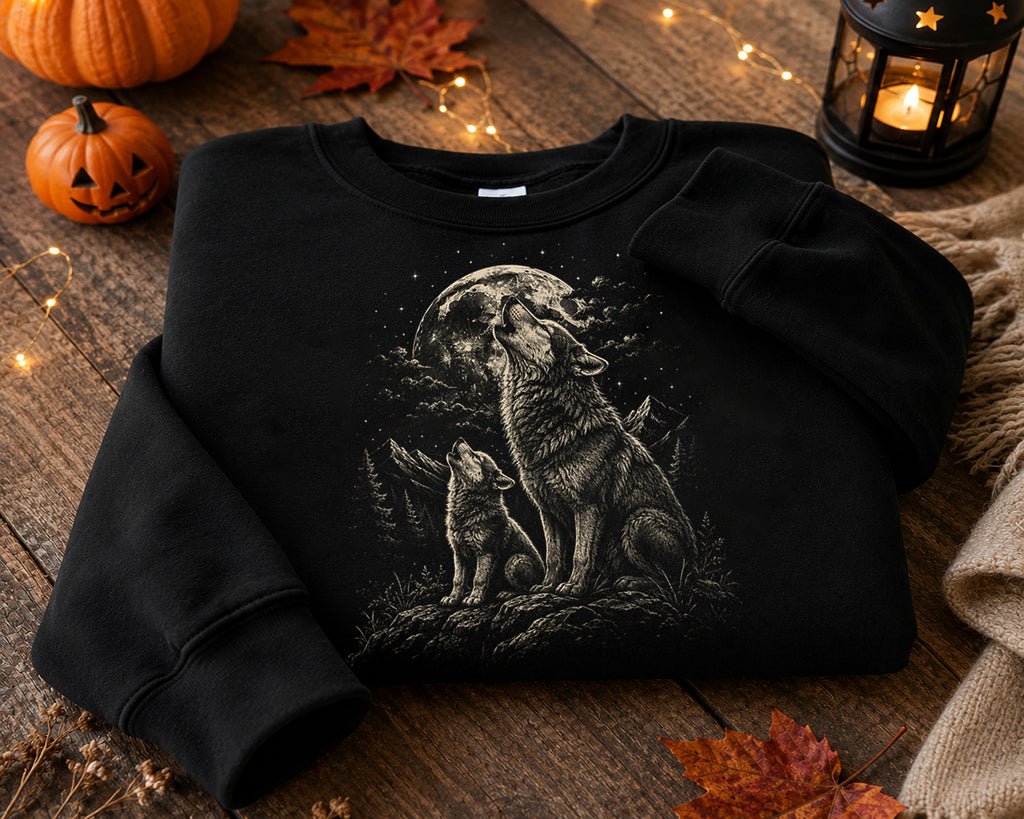 Mother and Cub Howl Wolf Shirt, Wolf Lover Gift