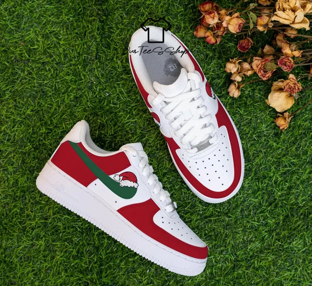 Custom Air Force 1 Hat Christmas Sneakers