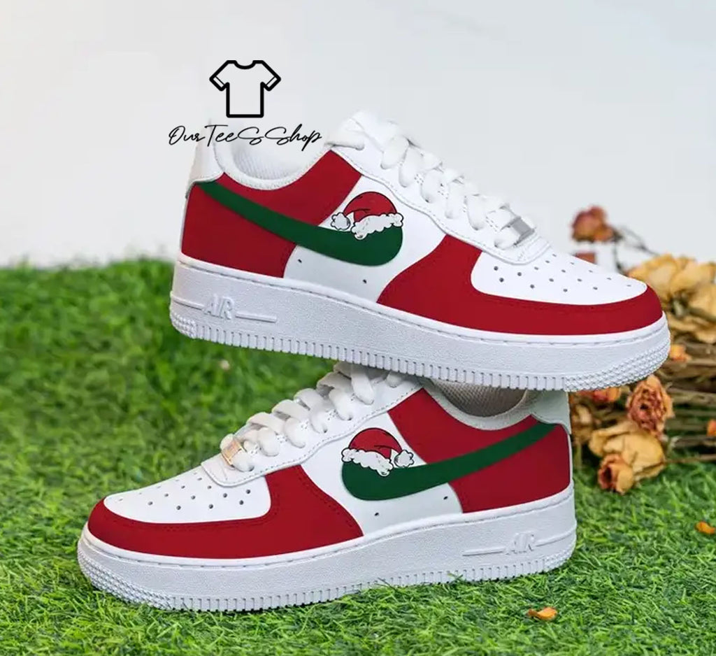 Custom Air Force 1 Hat Christmas Sneakers