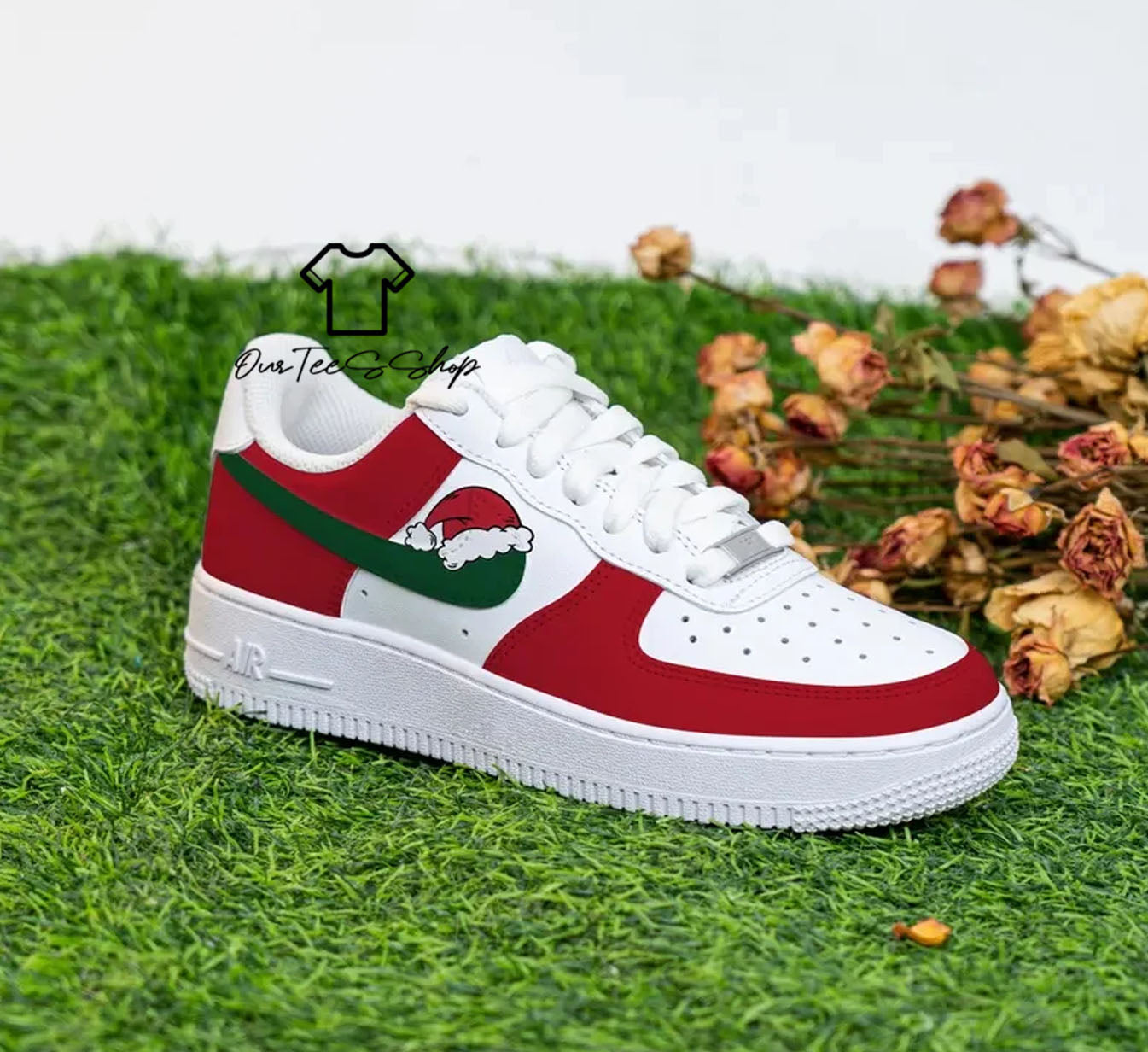 Custom Air Force 1 Hat Christmas Sneakers
